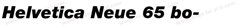 Helvetica Neue 65 bo字体转换